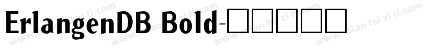 ErlangenDB Bold字体转换